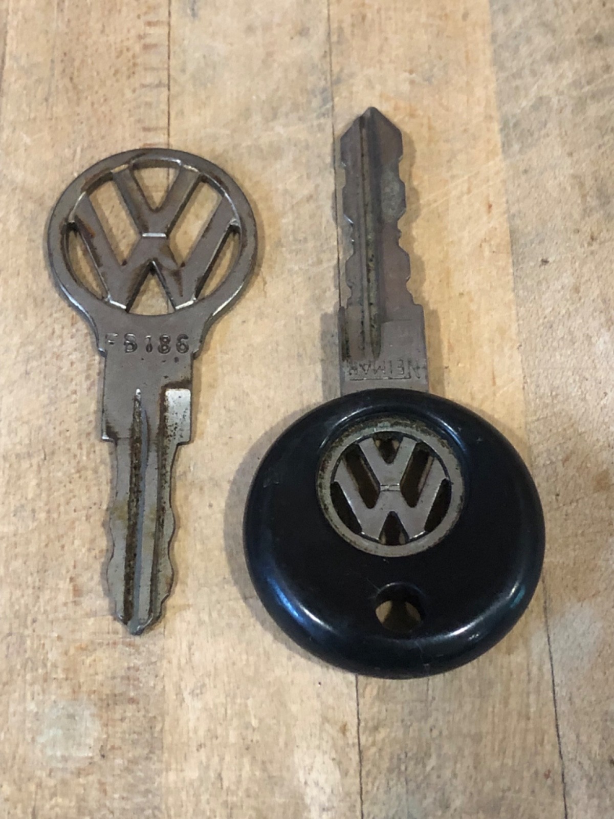 Vintage Volkswagon Metal Keys Lot of 2 Pre Cut