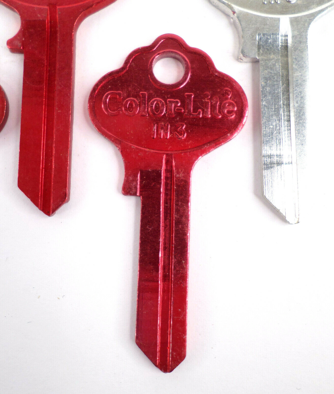 5-pc IN3 Anodized Aluminum Cole Color-Lite Uncut Key Blanks 3 Colors