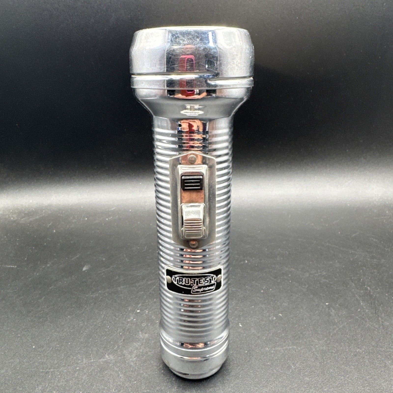 Vintage Trutest Supreme Flashlight – 7 Inches Works – uses 2 D Cell batteries