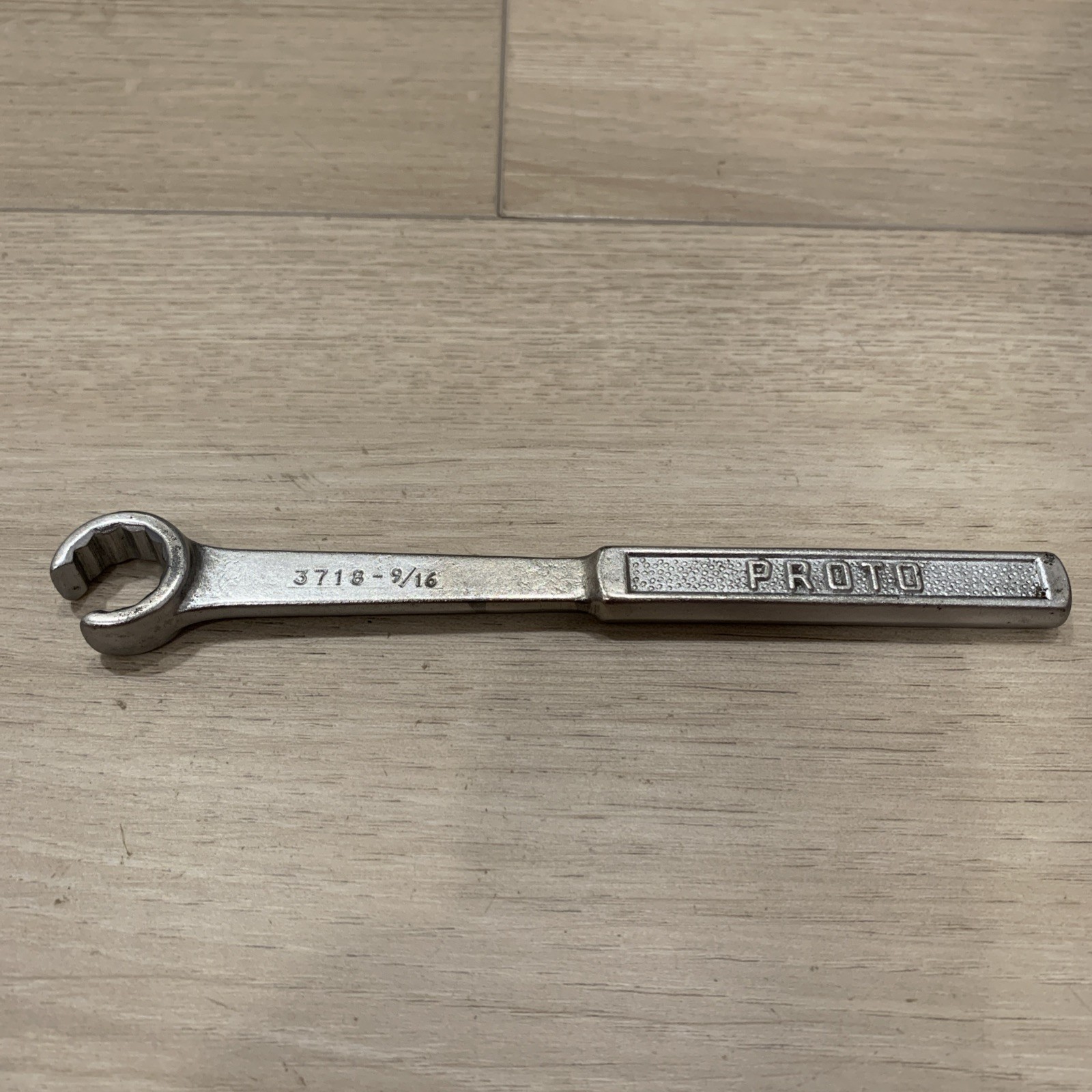 Vintage Proto 3718 9/16” Flare Nut Line Wrench Pebble Finish USA Los Angeles