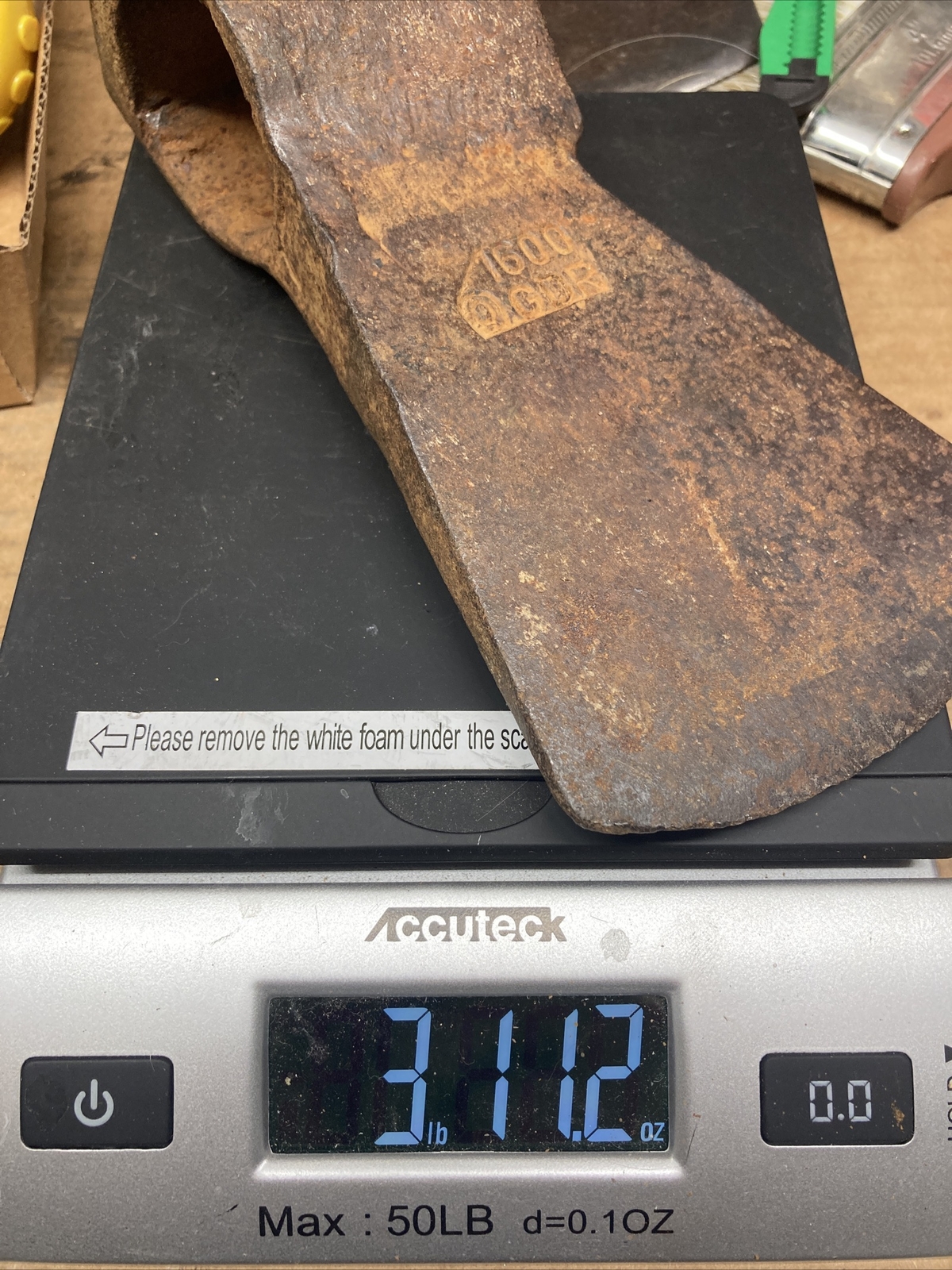 VTG GERMAN GDR 1600 AXE HEAD 3lbs 11oz.