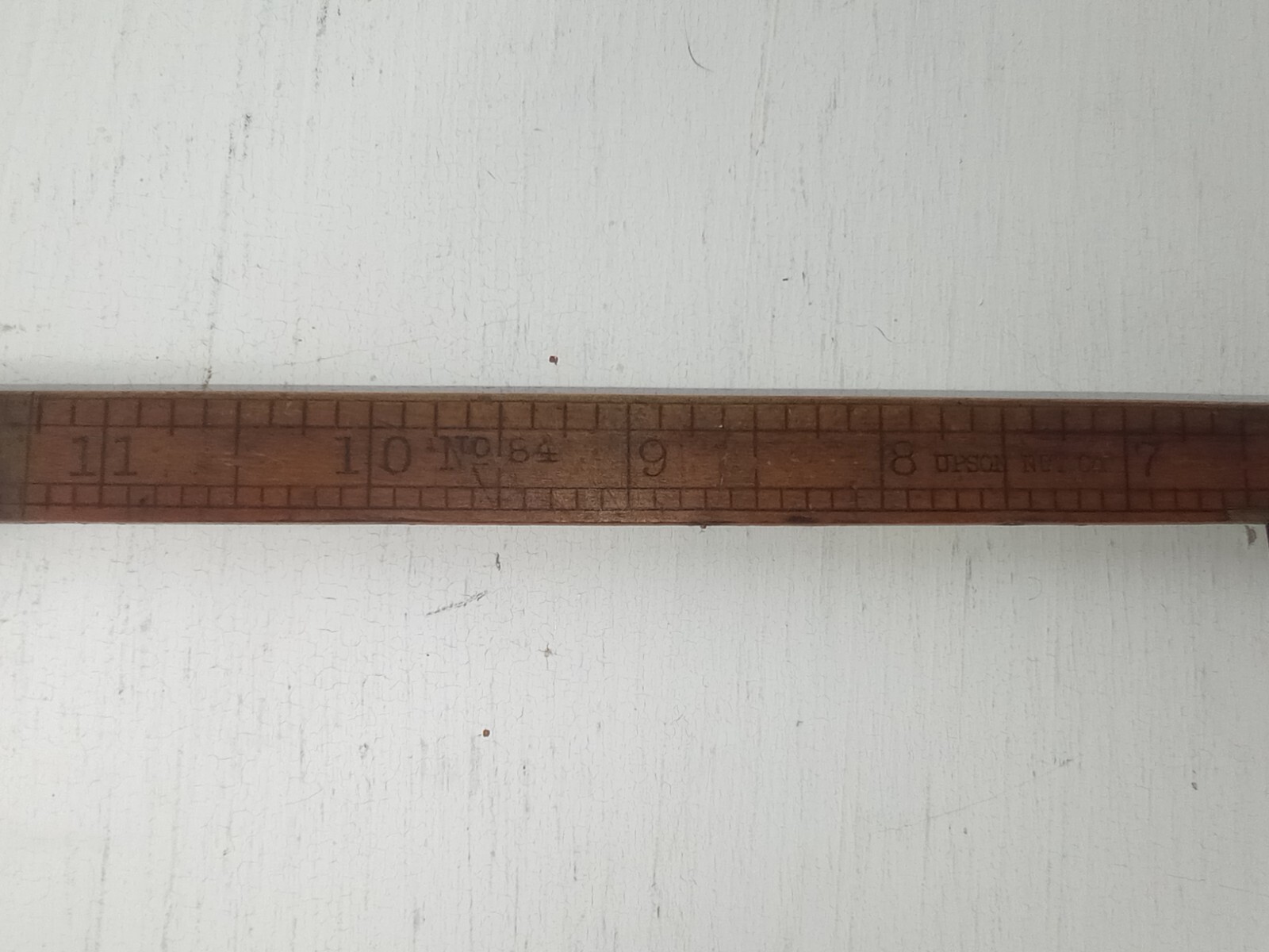 Vintage Upson Nut Co. No. 84 Folding 24″ Boxwood & Brass Ruler