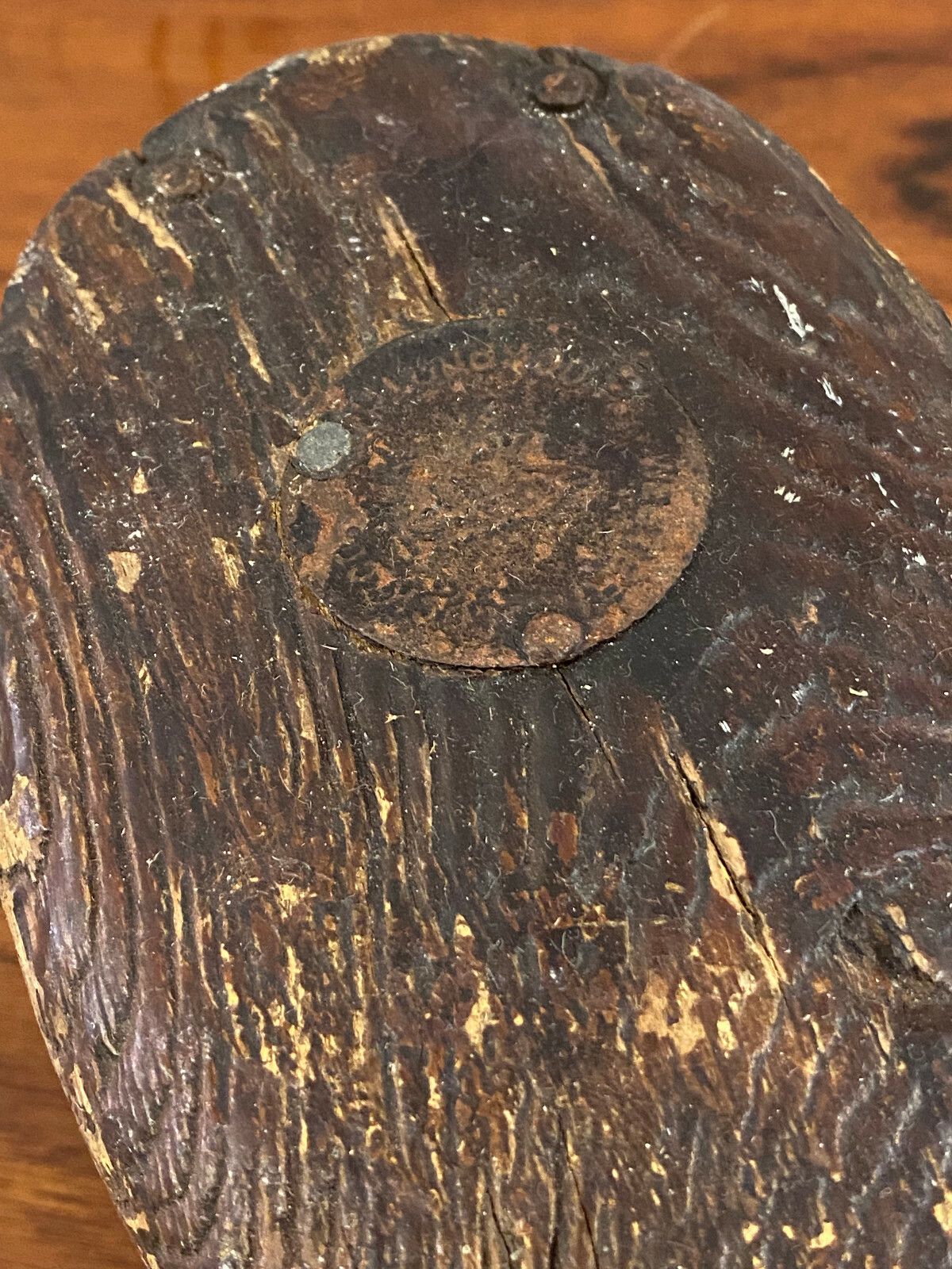 Vintage Wooden Block Double Pulley ~ Western Lock Co.