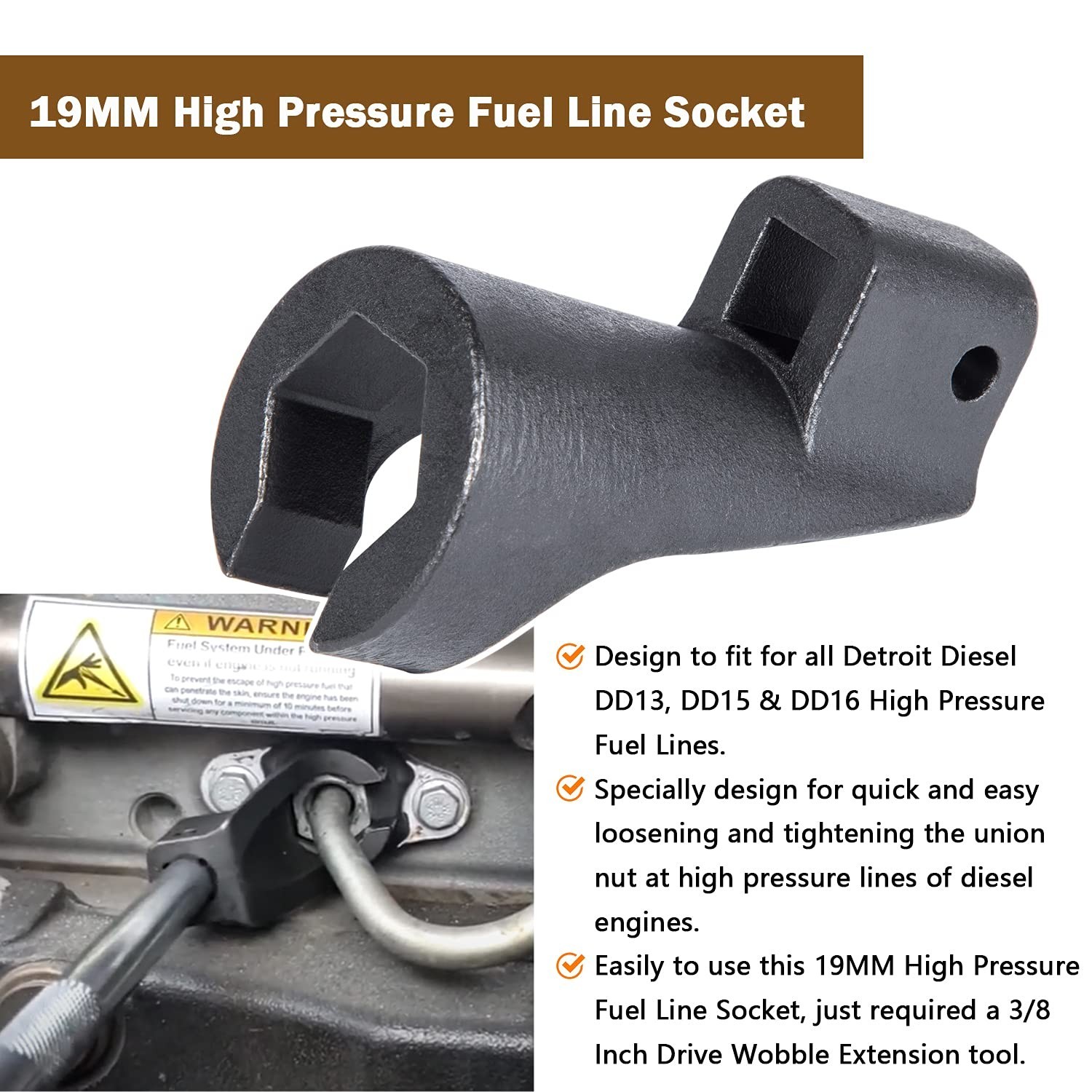 DD15 Timing Tool Engine Brake Adjustment Tool/Engine Barring Tool/TDC Locatin…