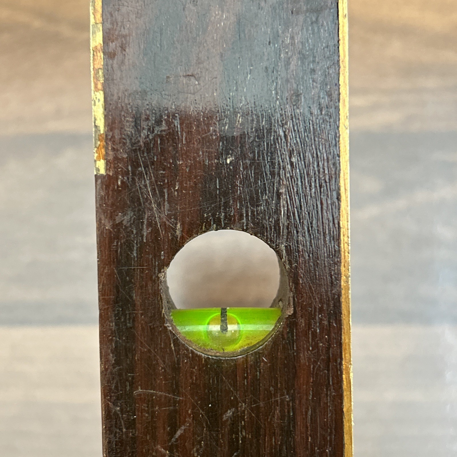 Vintage J Rabone and Sons Warranted No 1625 Torpedo Spirit Level Wood & Brass 9″