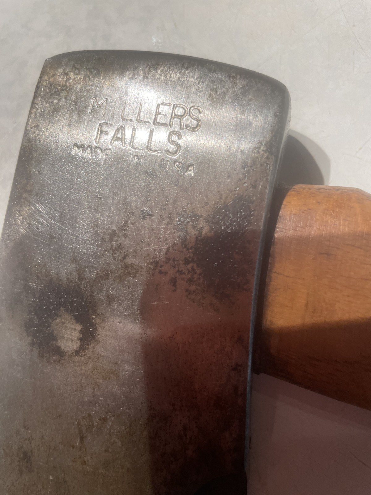 Lovely Vintage Millers Falls Made in USA Hatchet with Original Handle & Sheath
