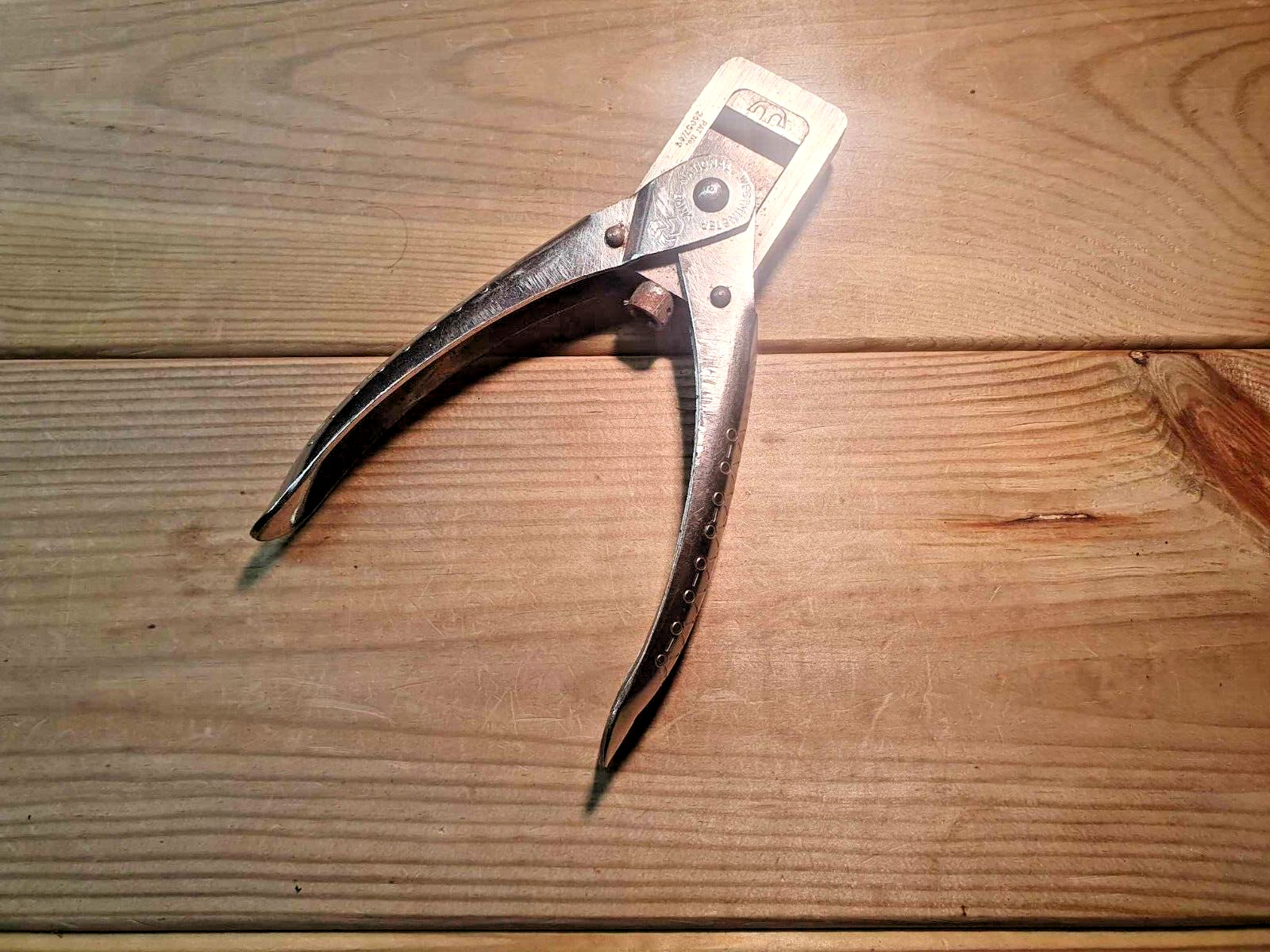 Vintage Nat West Bank Punch Embossing Stamping Crimps Pliers Old Hand Tools
