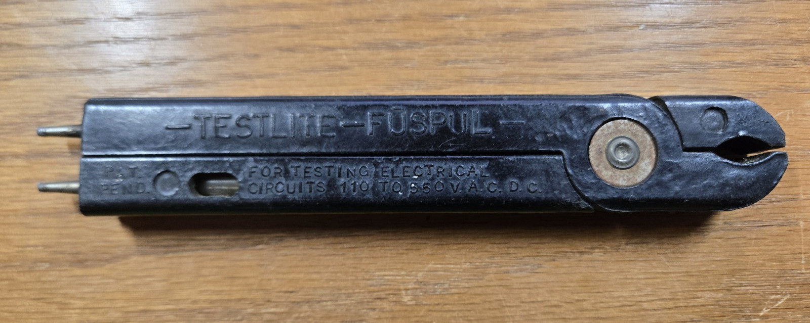 Vintage IDEAL Fuse puller/ Test Light TESTLITE-FUSPUL Sycamore, ILL 110v -550v