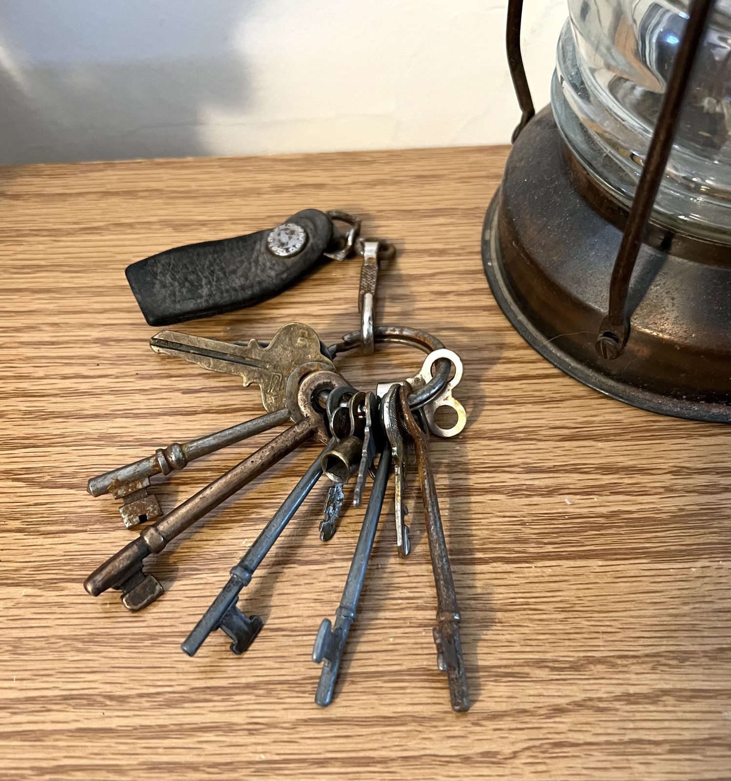Vintage Key Ring 5 Antique Skeleton 2 Barrel 3 Slaymaker 1 National 1 Illinois