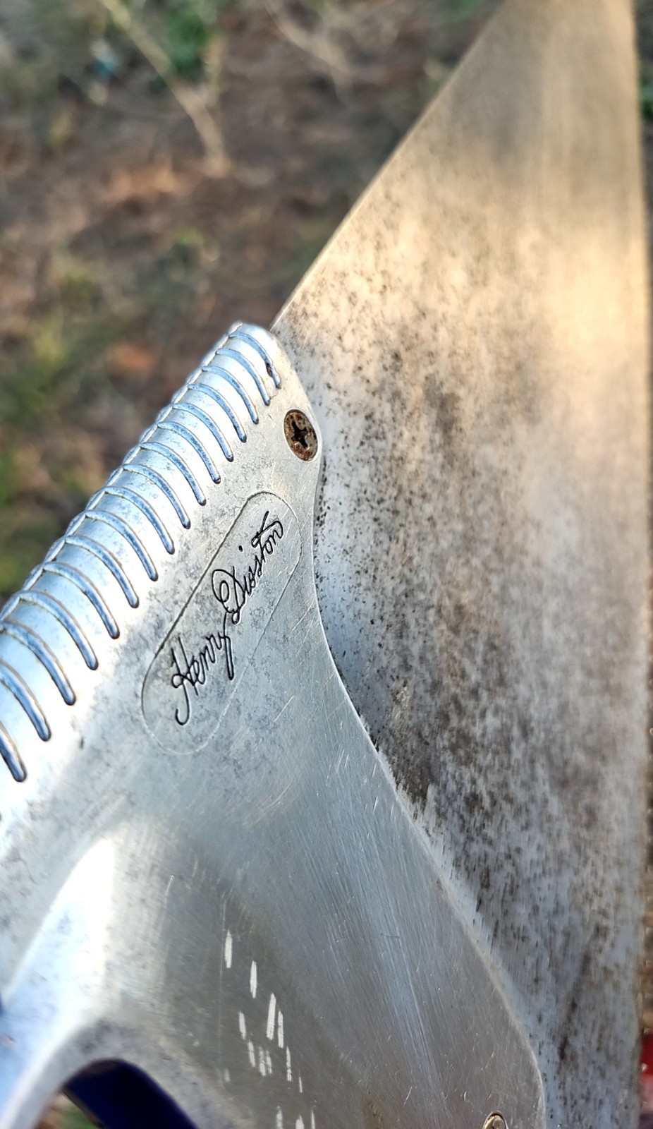 Vintage Henry Disston D-100 Hand Saw 10 Points Aluminum & Wood Handle
