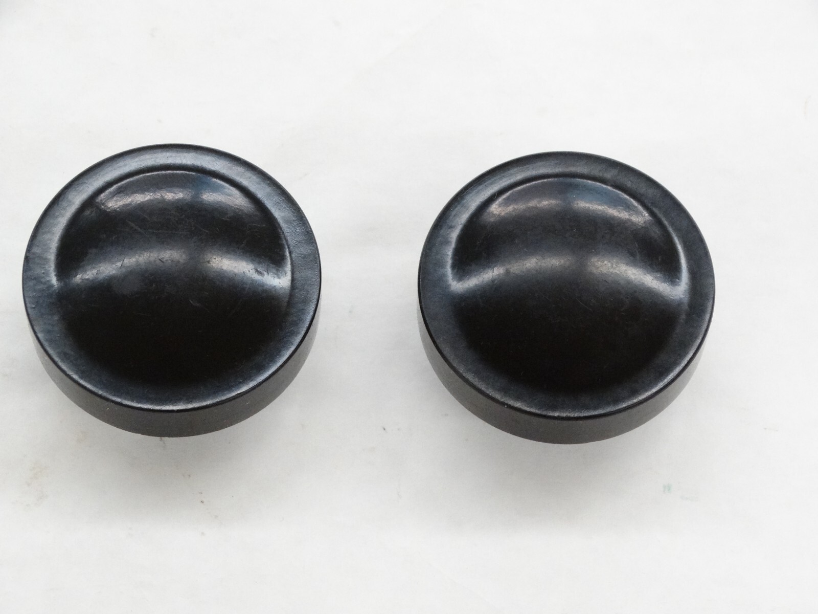 2 Vintage 1 3/4″ Smooth Black Threaded Machine knobs, Attachment Knob/ Handle