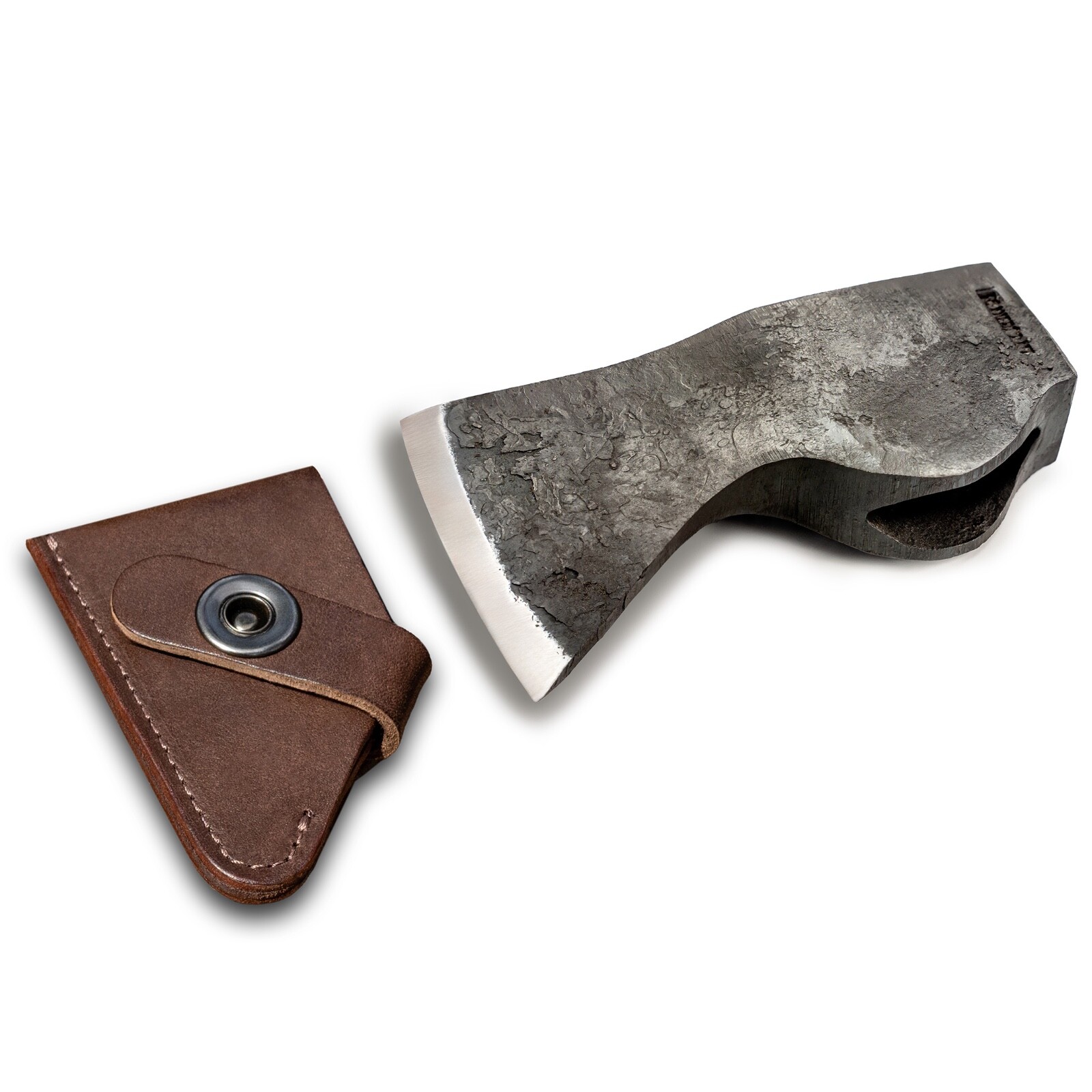 Hand-Forged Axe Hatchet Head with Leather Sheath BeaverCraft AX1_Head