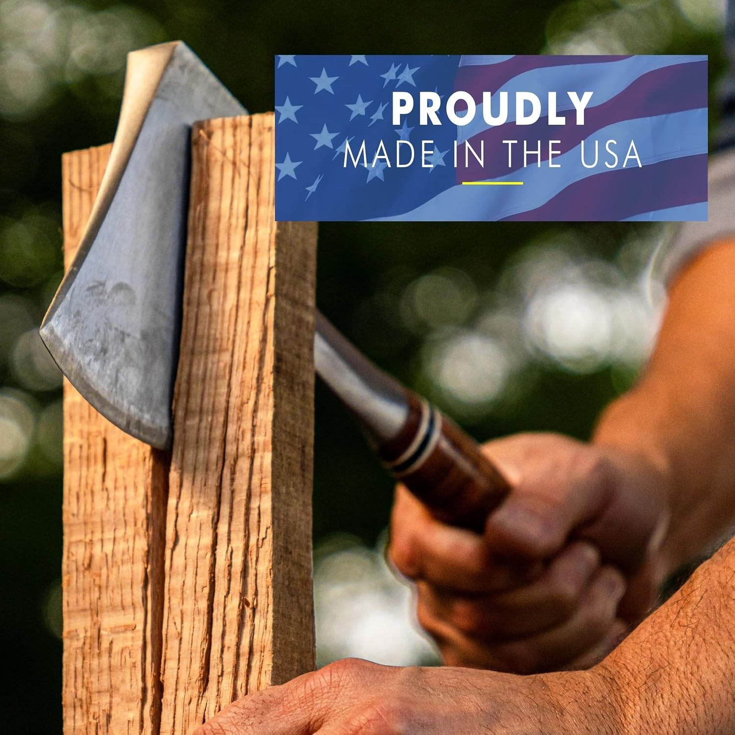 14″ Sportsman’s Axe – Durable Forged Hatchet with Leather Grip & Sheath
