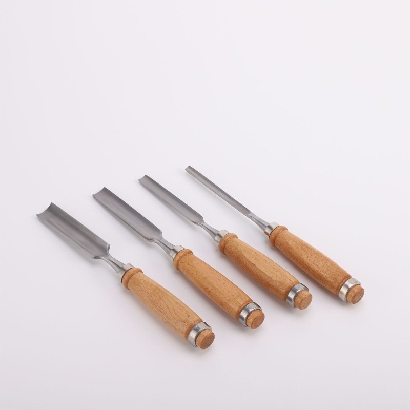 Carving Tool Kit 4Pieces Alloy Steel Flat Chisels for Detailed Carpentry