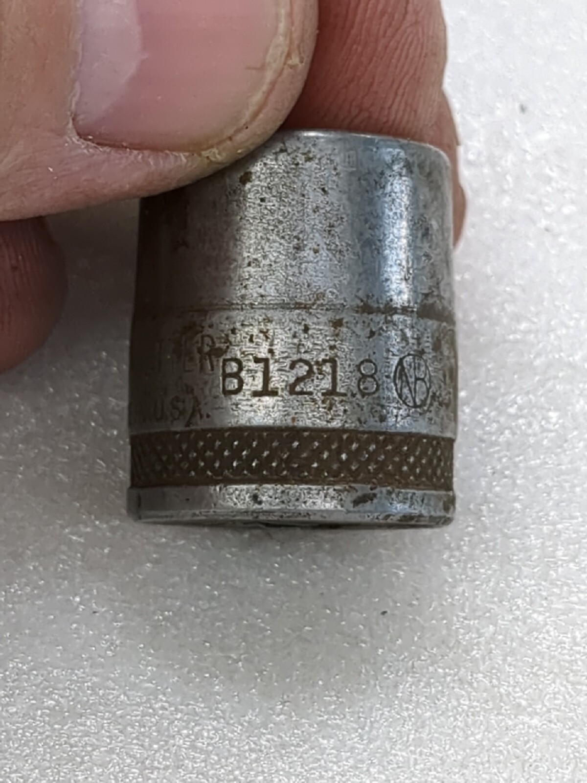 Vintage None Better USA B1218 3/8dr. 9/16″ 12pt Socket New Britain Tools