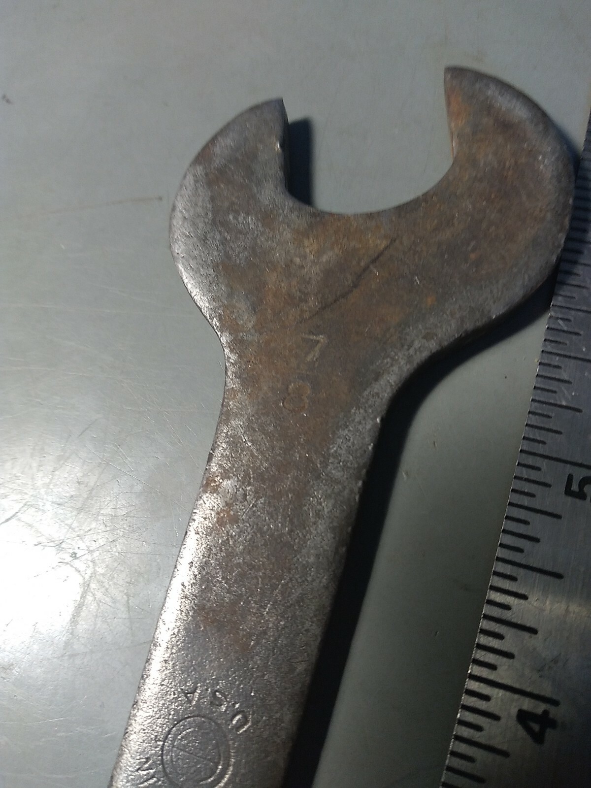 VTG HINSDALE Motorcycle / Bicycle Wrench 3/4″ & 7/8″ Marked w/Circle H Logo