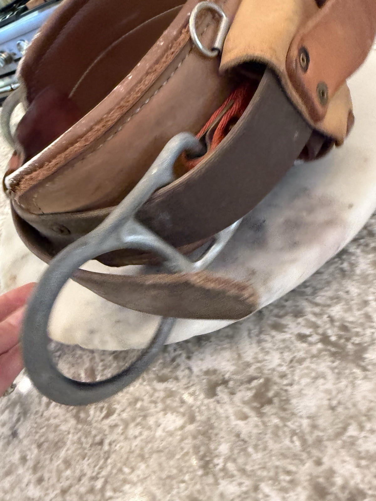 Vtg Klein Tool Belt Electrician 5249n19 Size 34-42 Leather 115487