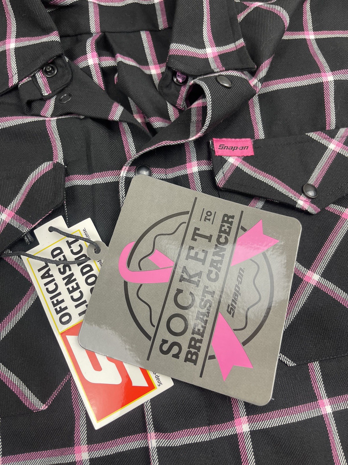 DIXXON FLANNEL CO. 2025 BREAST CANCER PROMO XLARGE SHIRT “The Hope” Snap On