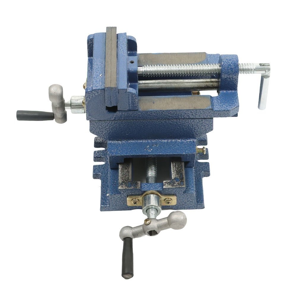4″ Cross Drill Press Vise Slide Milling 2 Way Clamp Machine Heavy Duty