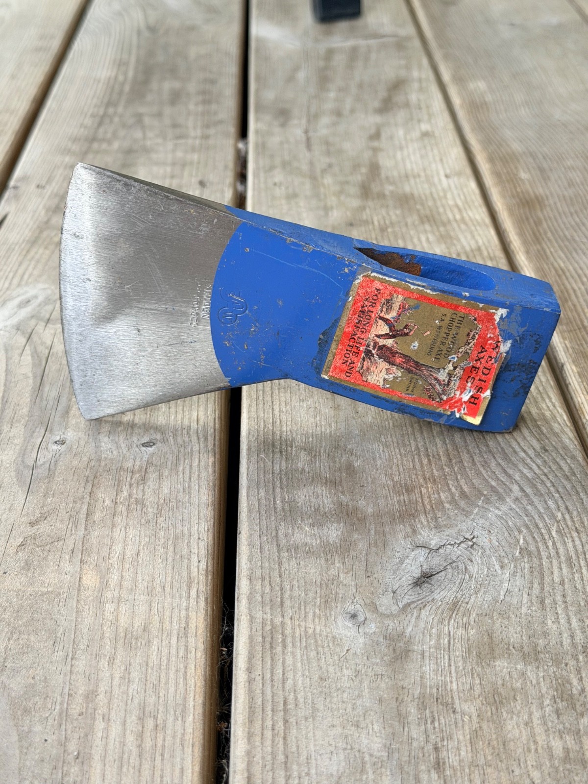 NOS Wetterlings Hudson Bay Axe Head 0.9 kg 95 mm S.A. Wetterling Sweden 1960s Ra