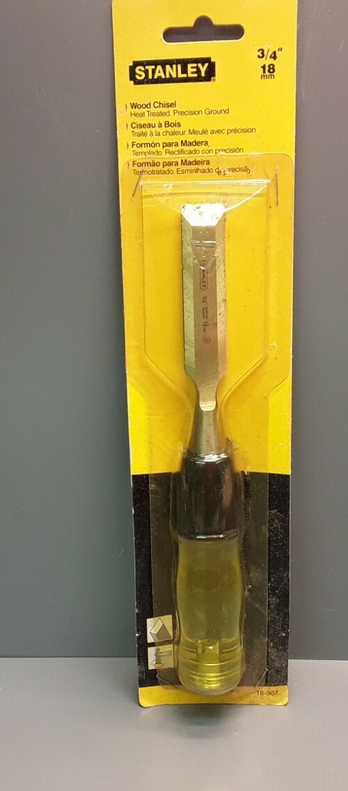 Stanley 3/4″ Wood Chisel 16-907 Steel End Handle New Old Stock Dated 1998