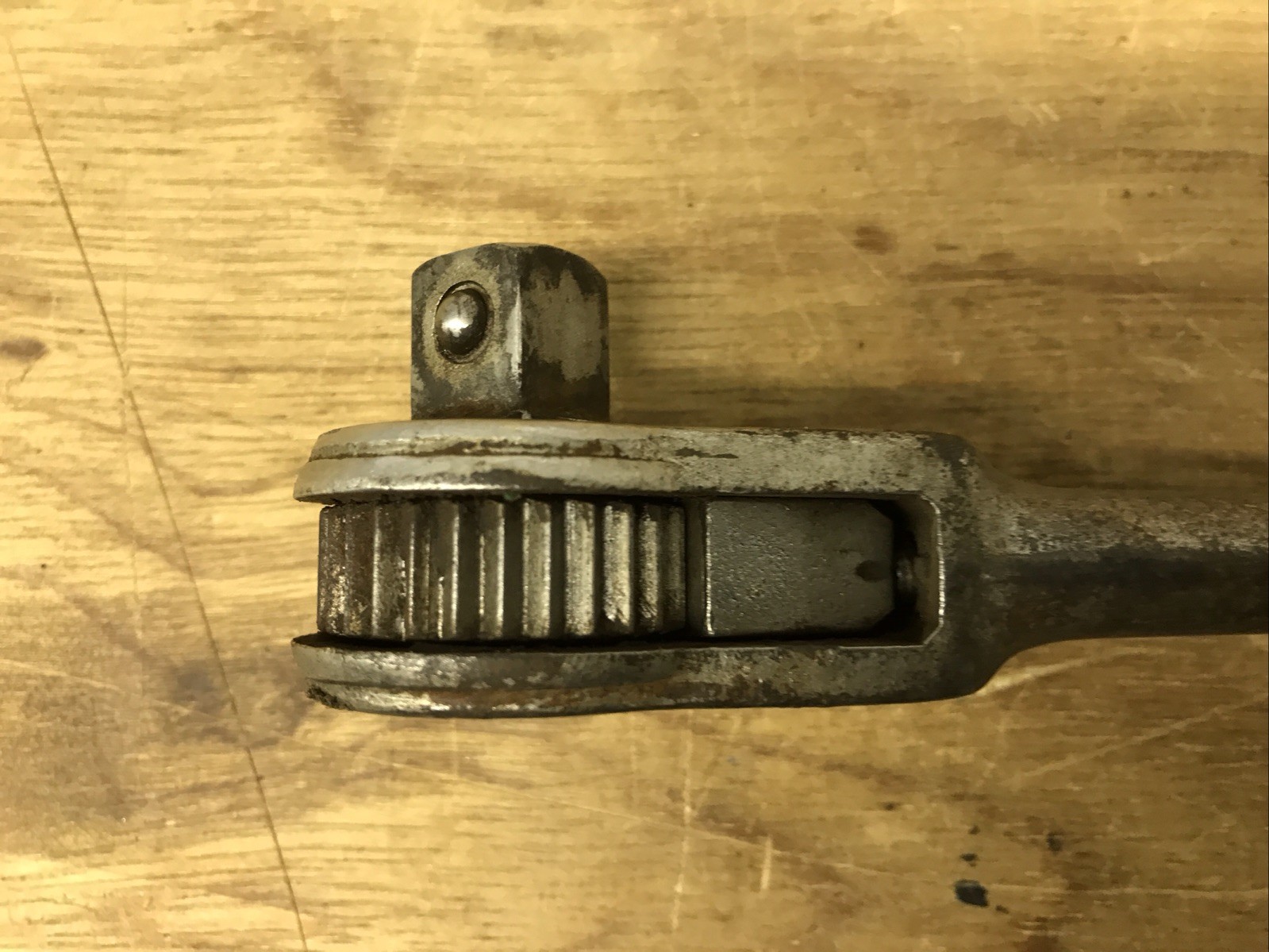 Neat Vintage Indestro Super Forged USA Ratchet #3250 1/2” Drive Reversible