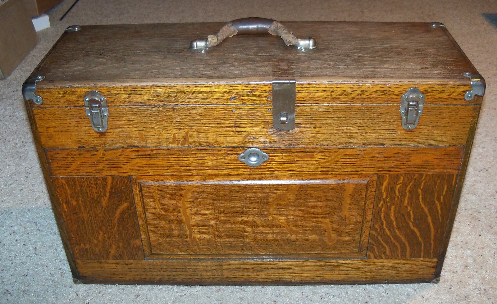 Vintage 11 Drawer Wood Gerstner Machinist Tool Chest Box, Model 052, 52, Oak 26″