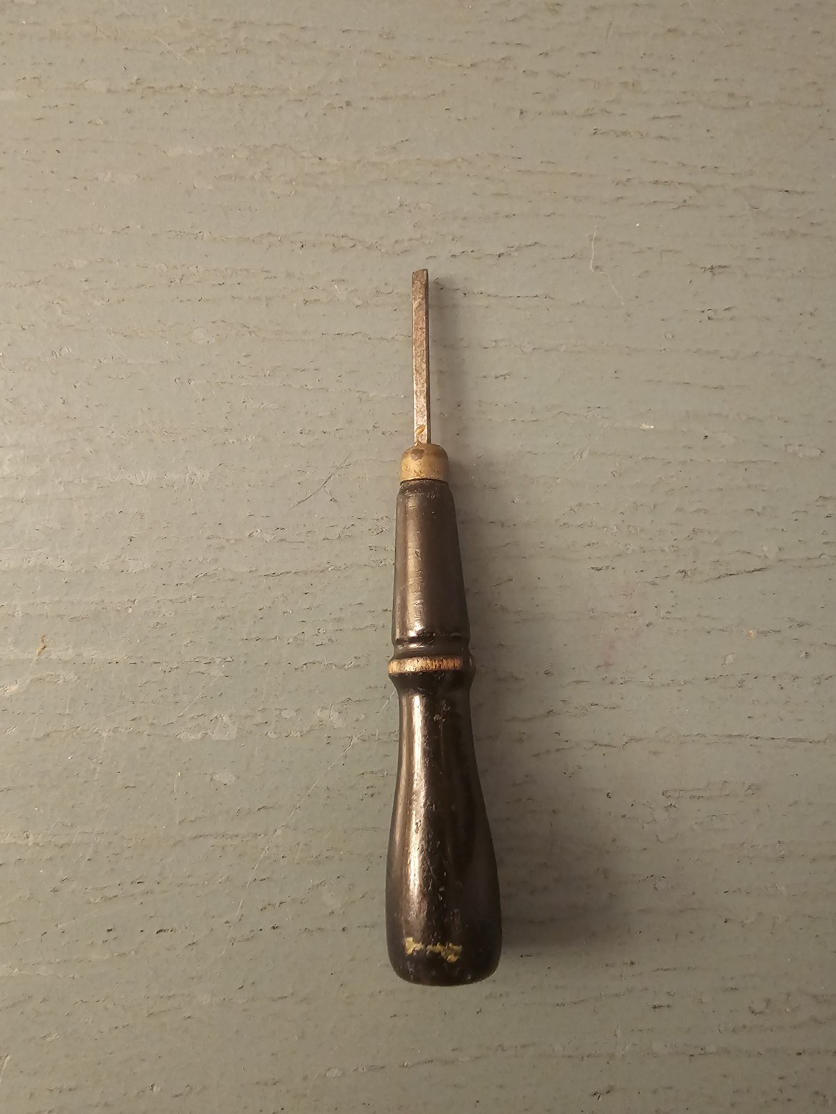 Antique Late 19th Century Precision FlatHead Screwdriver, AppleWood & Brass…