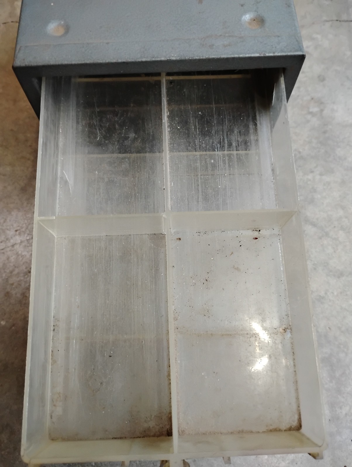 Vintage Craftsman Small Metal 4-Drawer Shop Organizer Cabinet