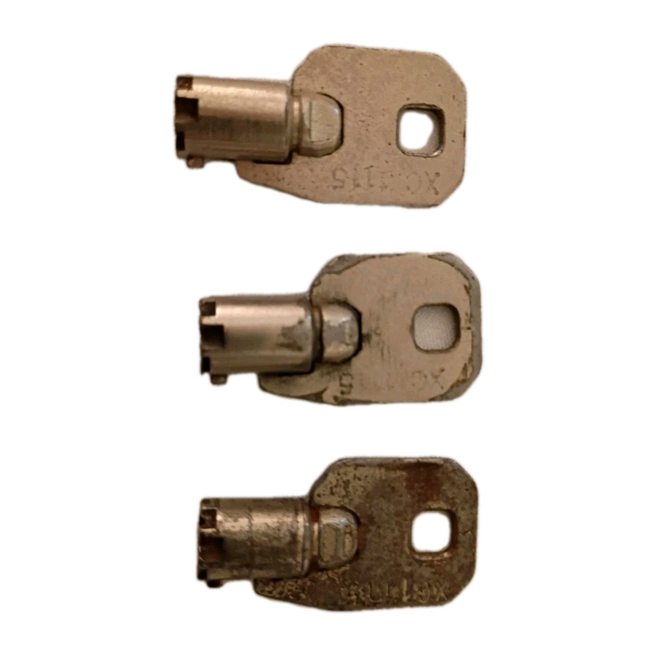 Vintage Pair Ace Chicago Lock Co Vending Machine Round Tubular Barrel Keys