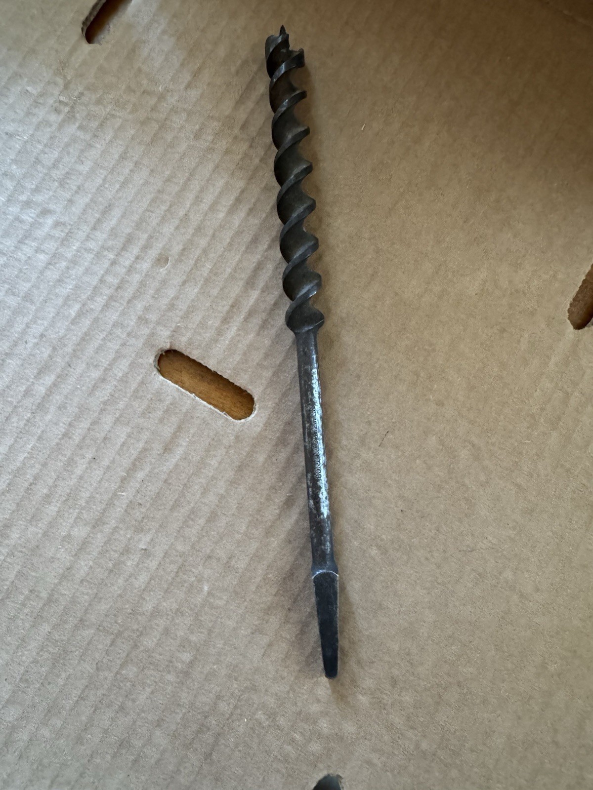 Antique Russell Jennings 9/16″ Tapered Square Shank Auger Drill Bit 9.25″L