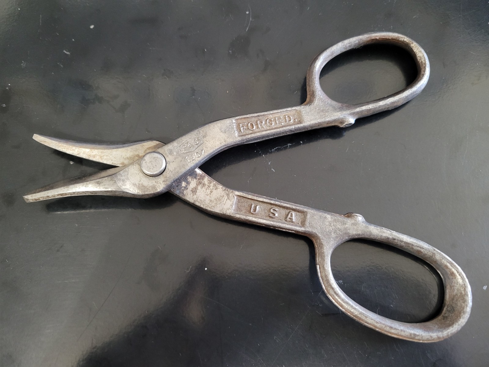 Vintage P & C (Proto) HVAC/ Aviation Tin Snips #1307 Forged in the USA 7″