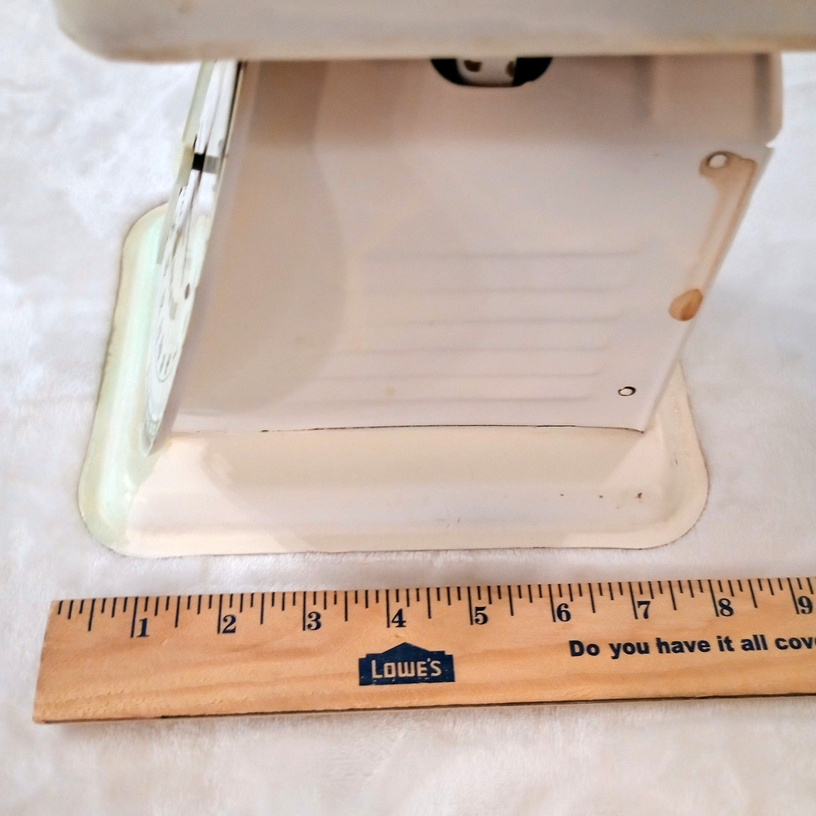 VTG American Family SCALE 25lb Utility Mechanical Kitchen White Green Metal 1950