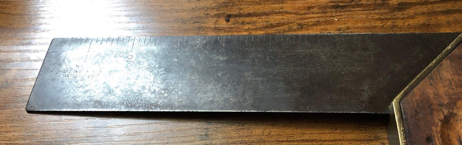 STANLEY 7″ TRY SQUARE MEASURING TOOL PTD. 2/8/98 VINTAGE
