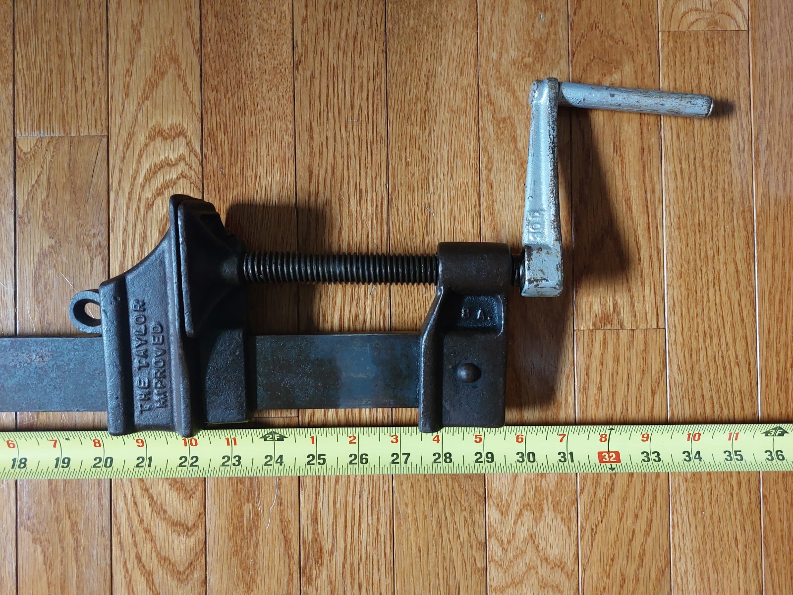 THE TAYLOR IMPROVED USA Heavy Duty LG Bar Clamp ~ 30″ (Bar + Handle) ~ Antique