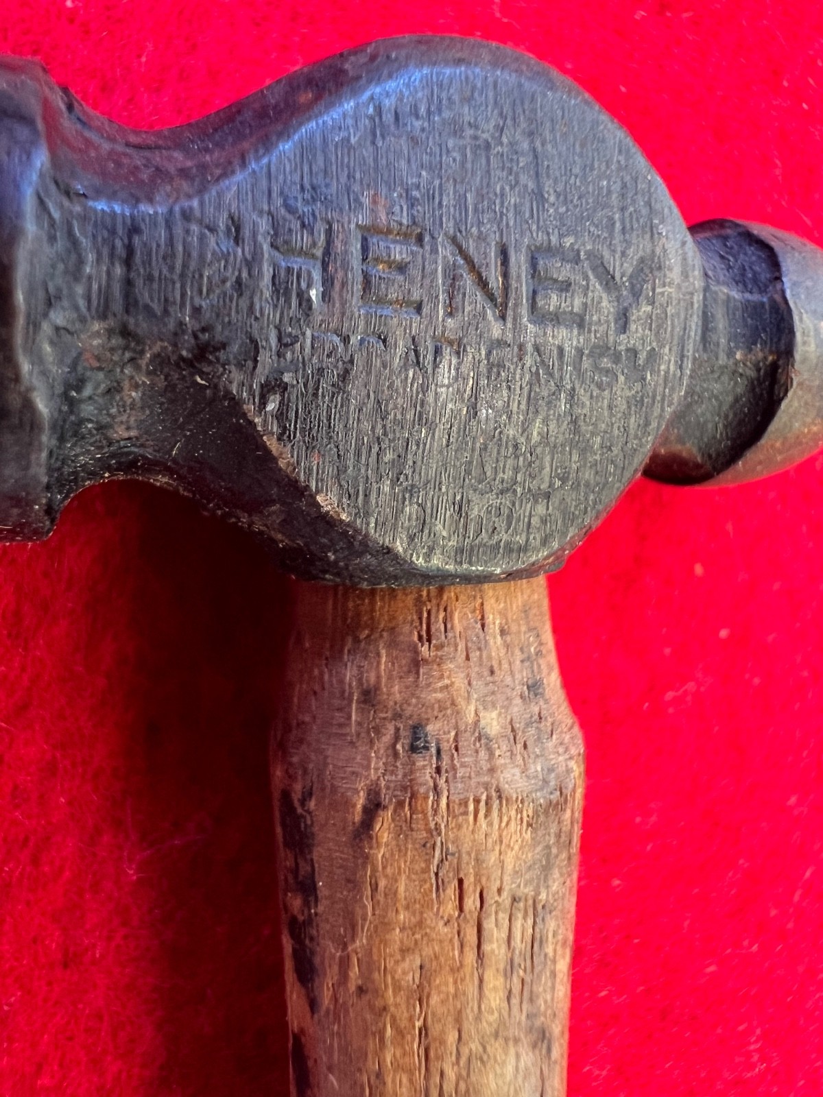 VTG Cheney Ball Peen (pein) Hammer Wood Handle Railroad Finish 3 oz 8 1/2” USA