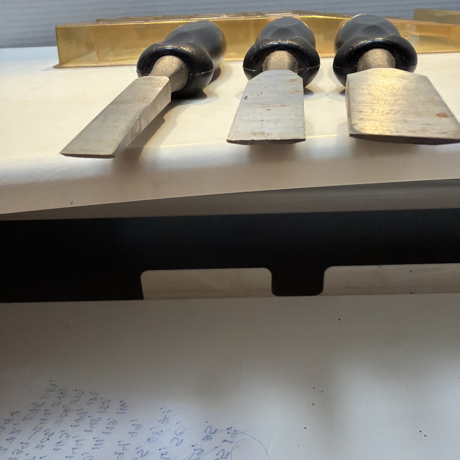 3 Vintage Craftsman Wood Chisels 36852-1/2″, 3/4″, 1″-Original Plastic Case