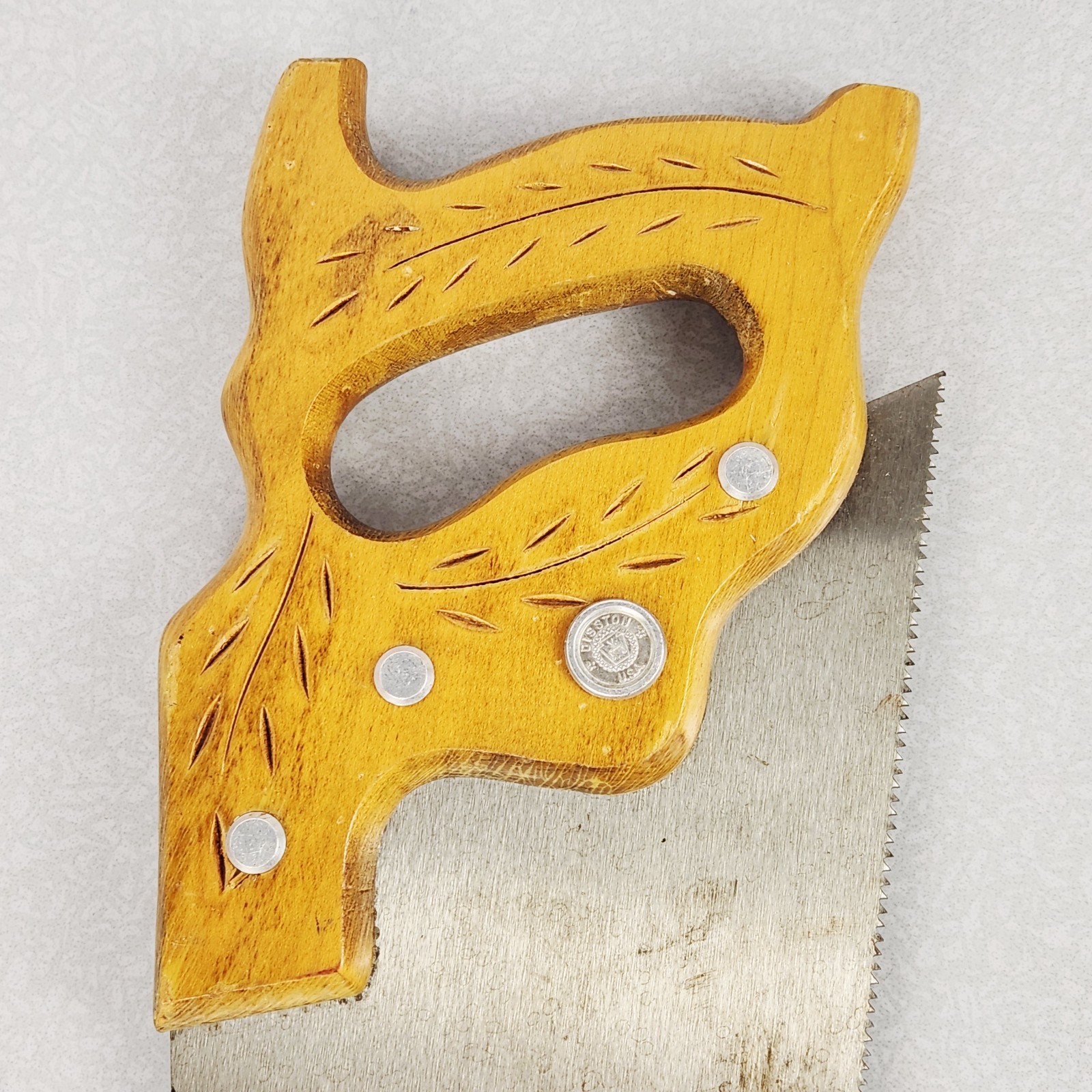 Disston Hand Saws D-23 26″ Crosscut C-1 20″ Rip 10 Point Woodworking Lot of 2