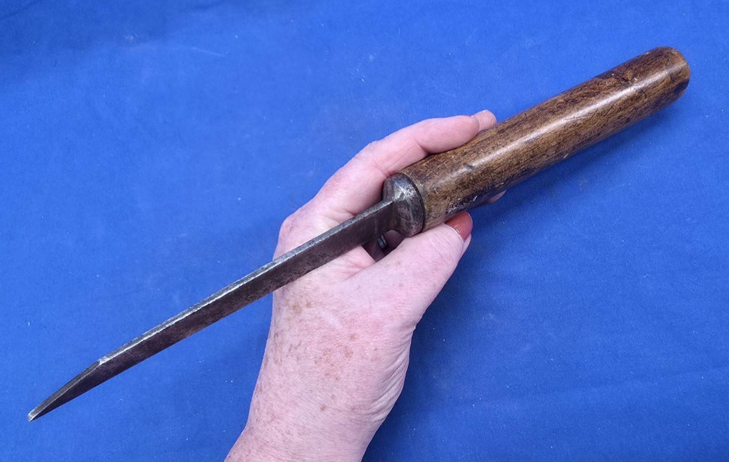 NARROW Early “R. SORBY’ – 1/8” Pig Sticker or Mortise Chisel