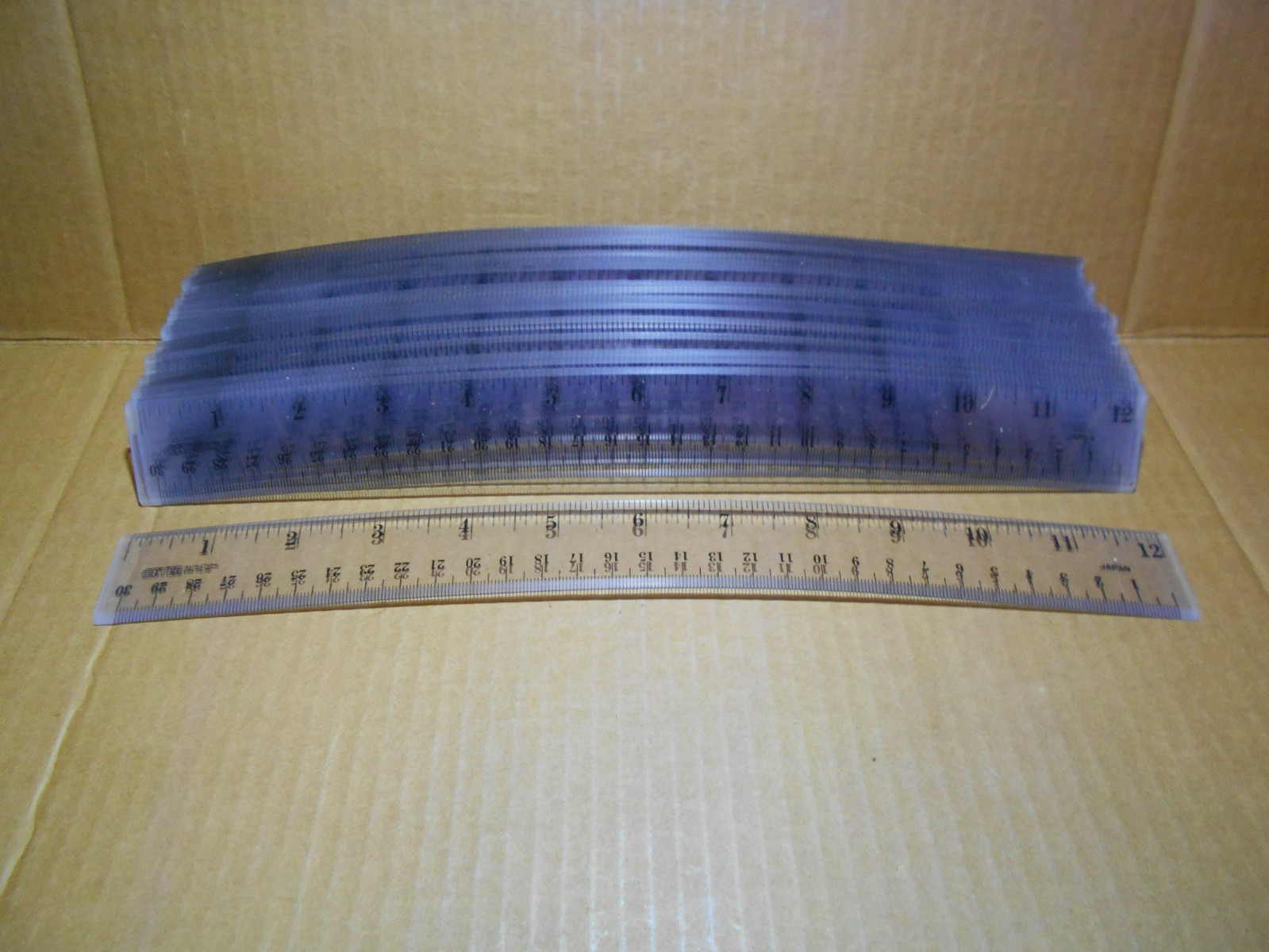 Lot of 24 Geyer 12 Inches Long Clear “Curved” Geometry Ruler 30 CM Japan #5102