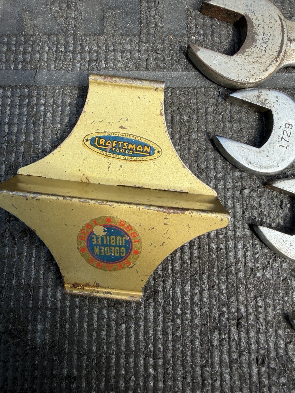 Rare Sears Roebuck USA 50yr Golden Jubilee Combination Wrench Clip Set 1886-1936