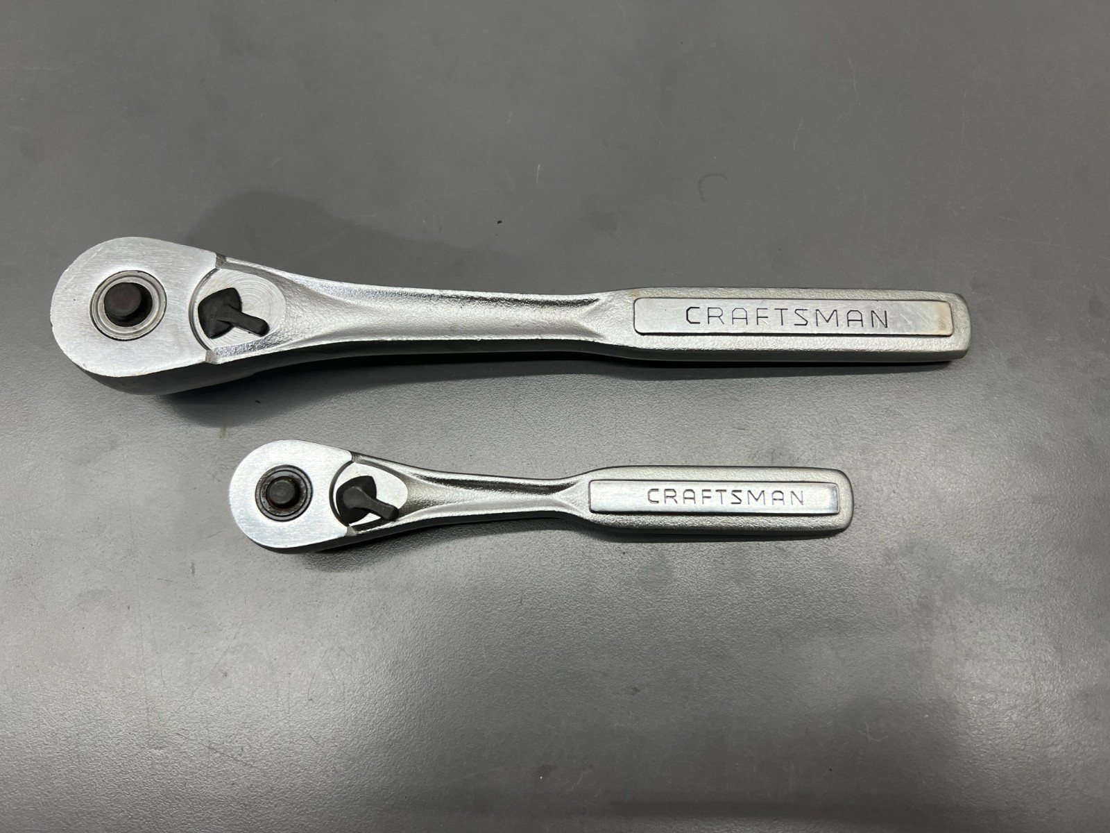 (a) VINTAGE CRAFTSMAN VM QR RATCHET SET 44809 44811 1/2″ 3/8″ JUST SVCD VGC USA