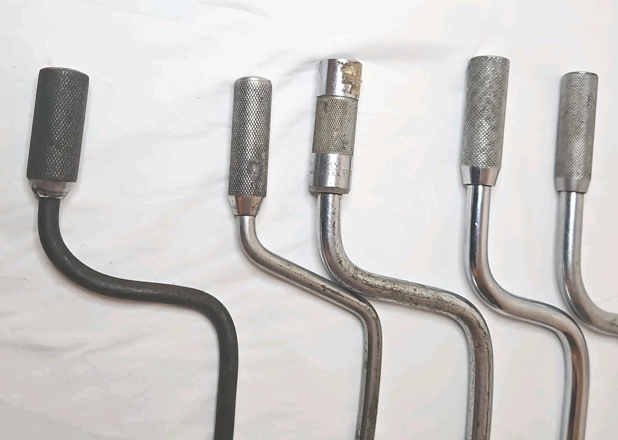 Lot of 5 Vintage 1/2 & 3/8″ Drive Speed Handles SK Husky Indestro Mastercraft