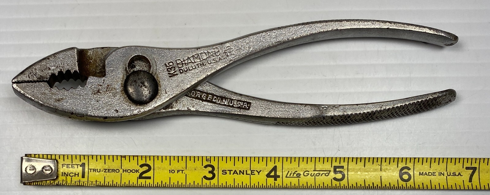 VINTAGE DIAMOND CALK & HORSESHOE CO. K36 6-1/2″ SLIP JOINT PLIERS DULUTH MN, USA