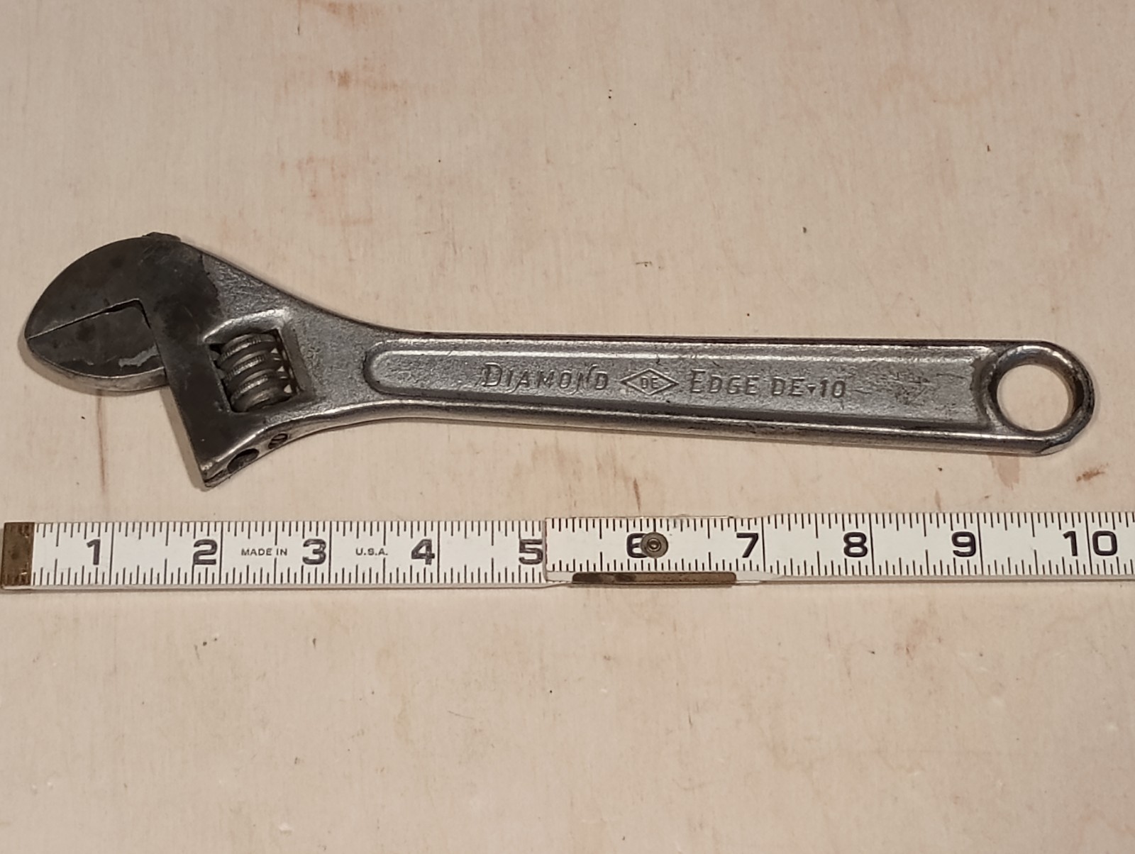 Vintage SHAPLEIGH’S DIAMOND EDGE DE-10 Adjustable Wrench