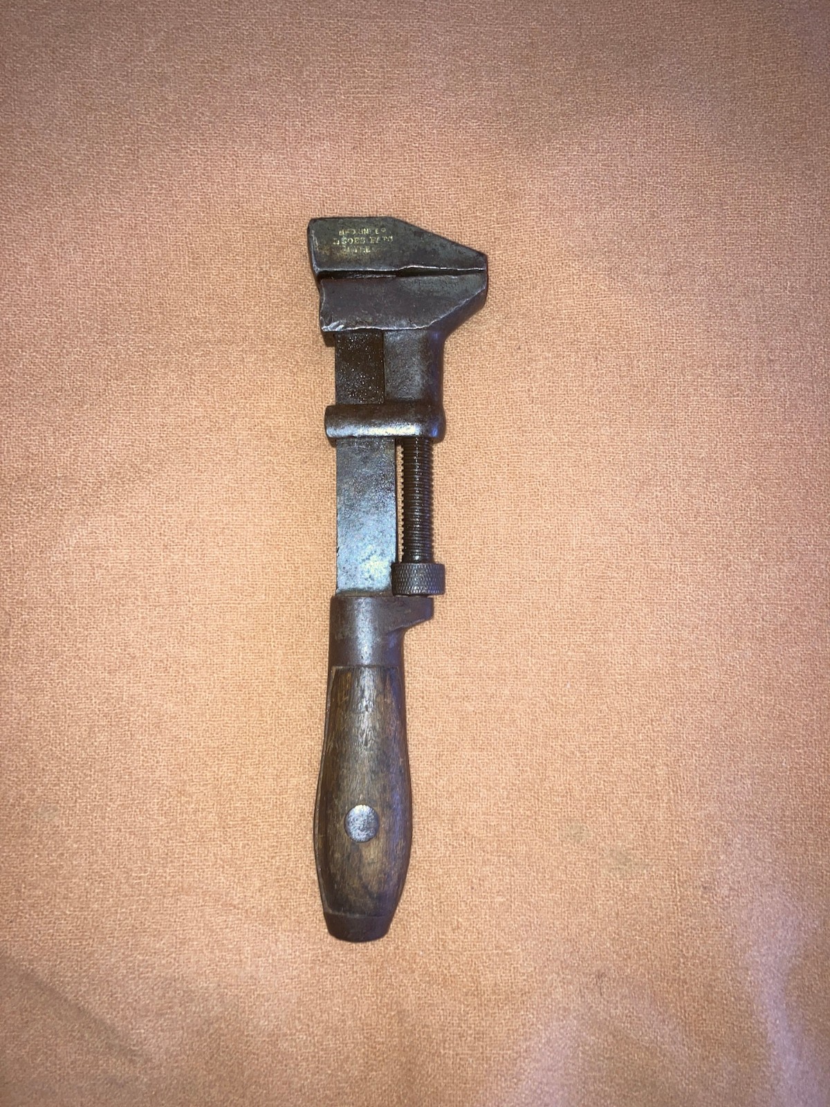 Vintage Coes 10″ MFD. Under L Coes PAT Adjustable Monkey Wrench Worchester Mass