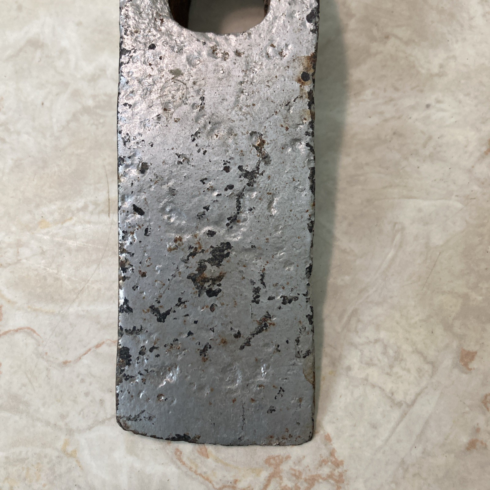 Older Forged Rock Chipping Pick Hammer Head Silver Pitted 1 Lb. 7 oz. Vintage