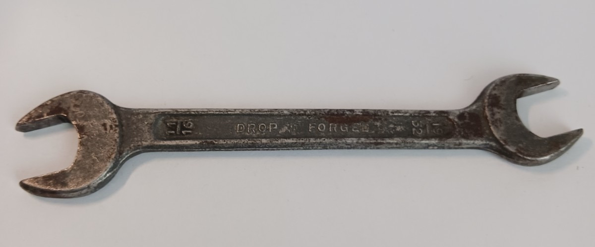 Vintage, Drop Forged 19/32″ & 11/16″, Open End Wrench, Made in USA
