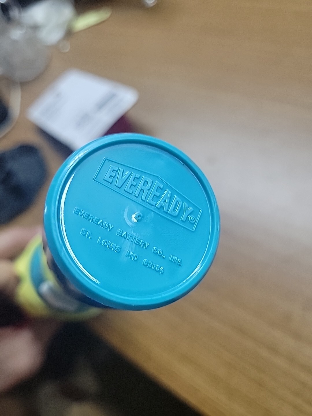 Eveready Flashlight With Cover Head Blue Purple Yellow Green Warts New No Box
