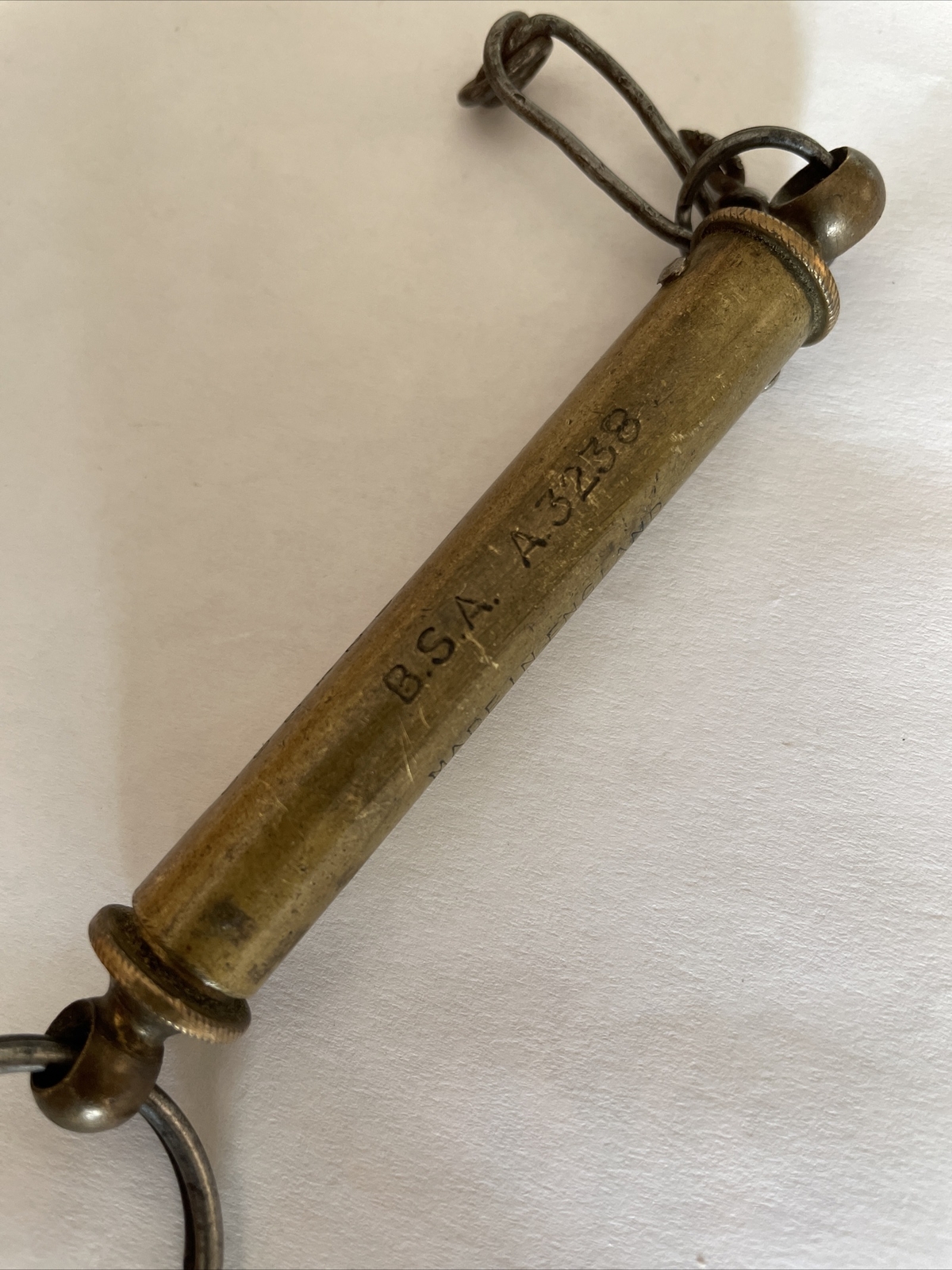 Vintage Brass BSA A3238 Fishing Shooting Hunting Salter Scale Spring Balance